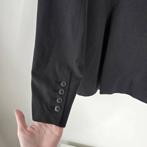 Norma Kamali Black Single Breasted Button Front Blazer Size 18 Careerwear - Picture 4 of 15